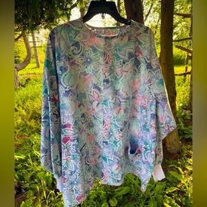Floral Women’s Snap Closure Scrub Shirt